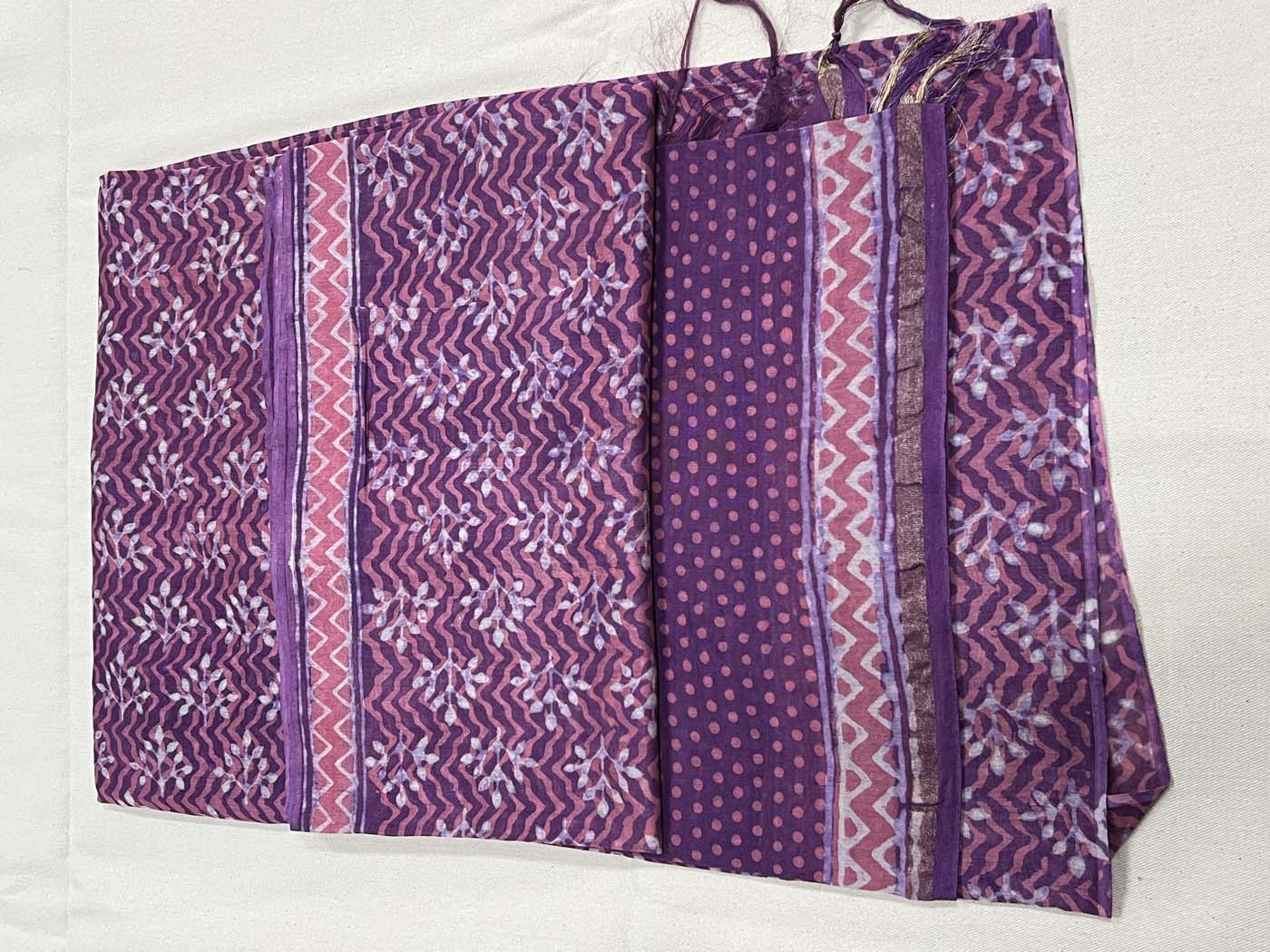 Unstitched Cotton Silk Suit