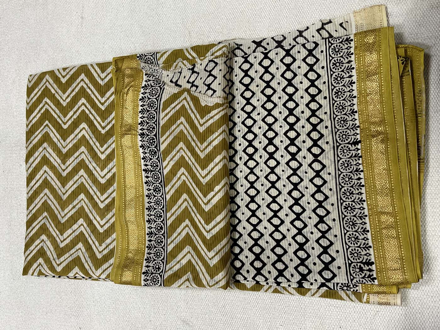 Unstitched Cotton Silk Suit Set