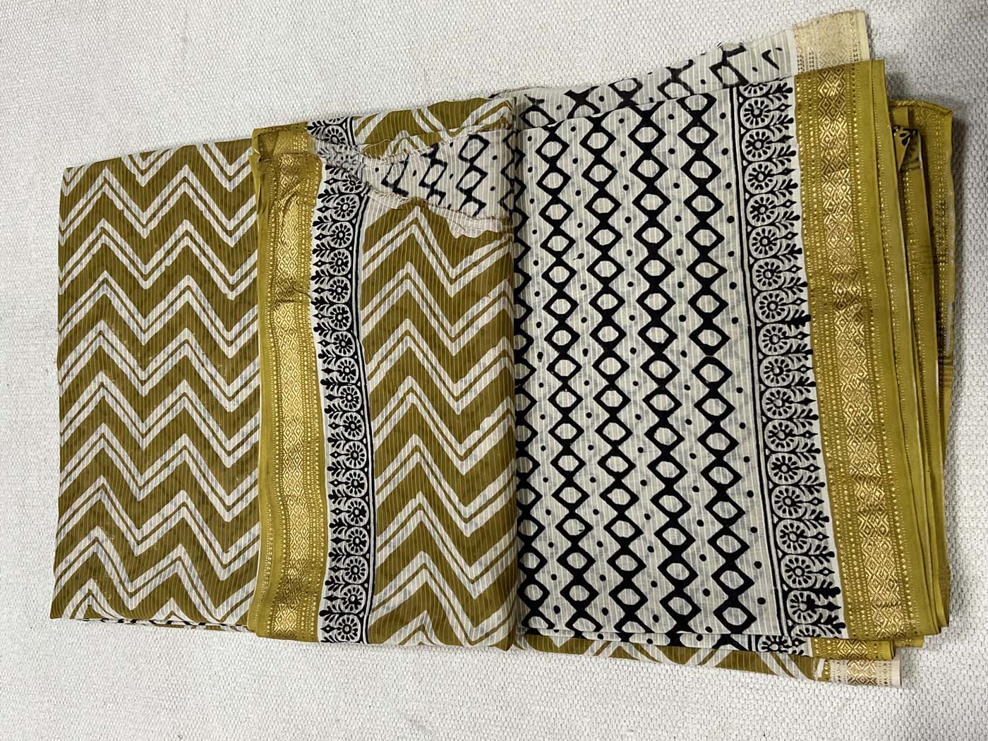 Unstitched Cotton Silk Suit Set