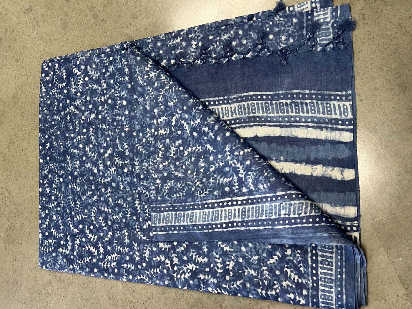 Saree Tussar Silk HL Indigo