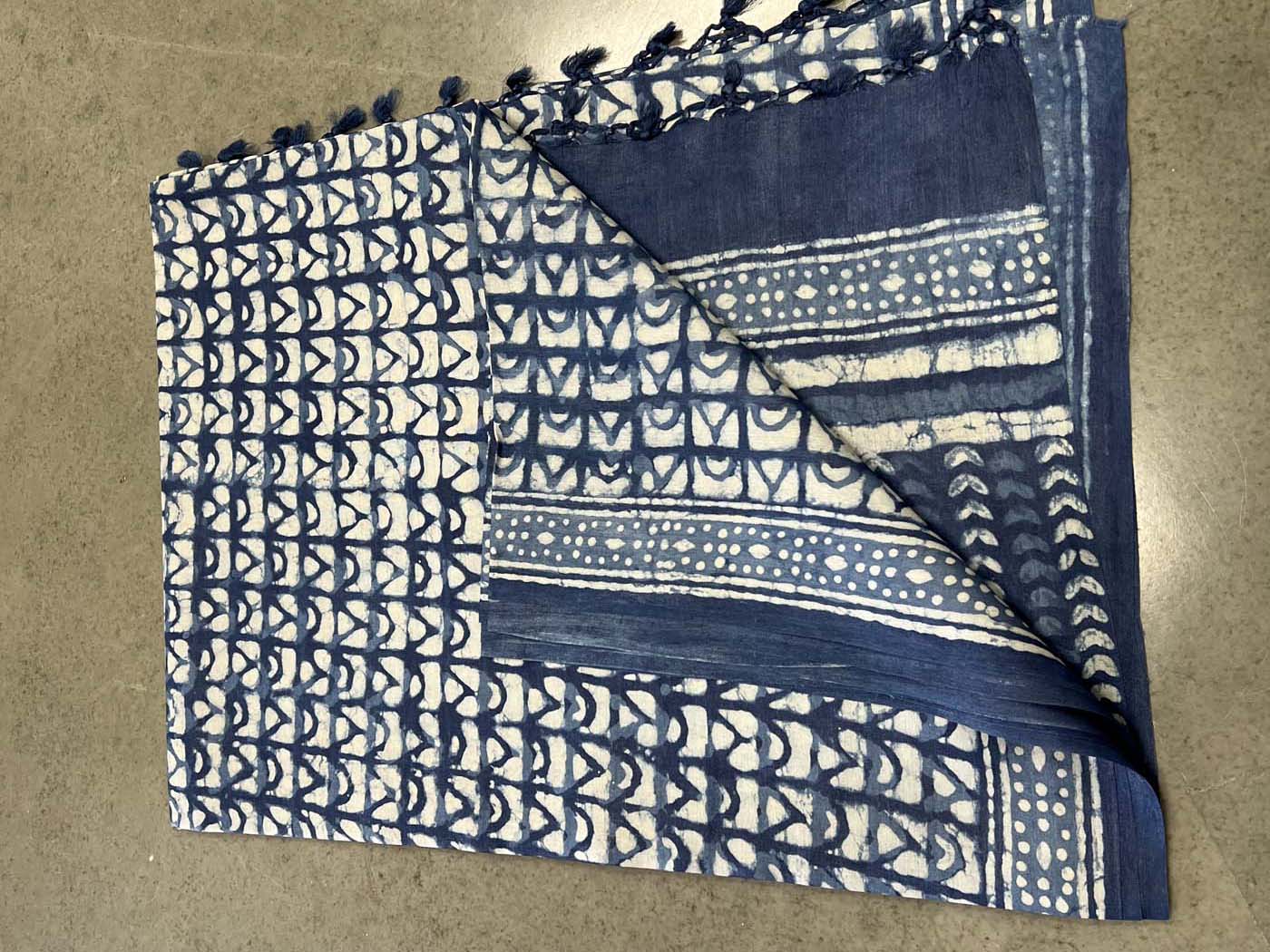 Saree Tussar Silk HL Indigo